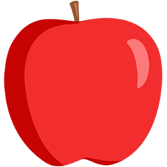Facebook Messenger red apple emoji image