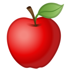 Google red apple emoji image