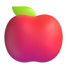 Microsoft Teams red apple emoji image