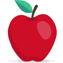 Skype red apple emoji image