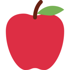 Twitter red apple emoji image