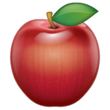 Whatsapp red apple emoji image