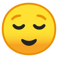 Google relieved face emoji image