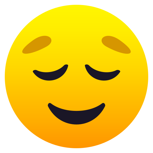 JoyPixels relieved face emoji image