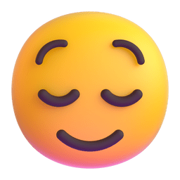 Microsoft Teams relieved face emoji image