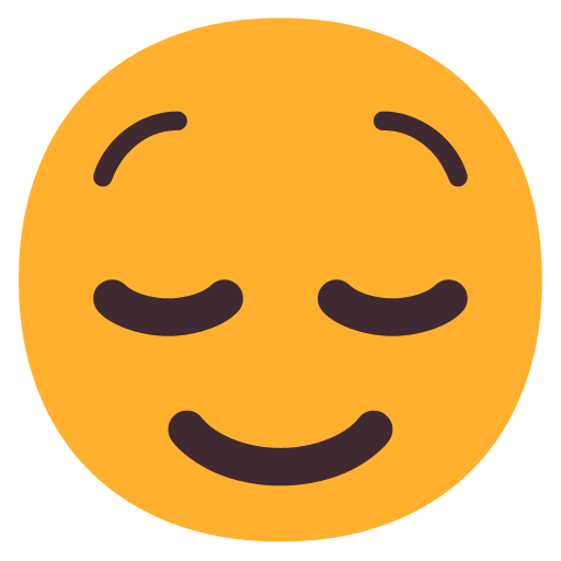 Microsoft relieved face emoji image