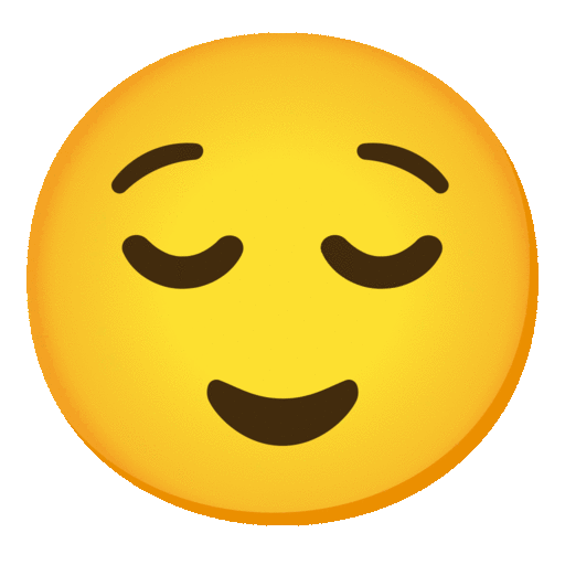 Noto Emoji Animation relieved face emoji image