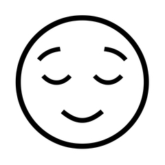 Noto Emoji Font relieved face emoji image