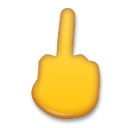 LG reversed hand with middle finger extended emoji image