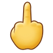 Samsung reversed hand with middle finger extended emoji image