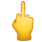 Whatsapp reversed hand with middle finger extended emoji image