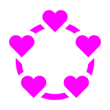 Docomo revolving hearts emoji image