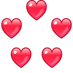 Emojidex revolving hearts emoji image
