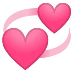 Google revolving hearts emoji image