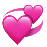 IOS/Apple revolving hearts emoji image