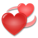 LG revolving hearts emoji image