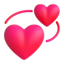 Microsoft Teams revolving hearts emoji image