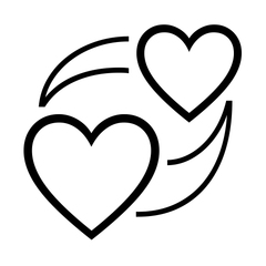 Noto Emoji Font revolving hearts emoji image