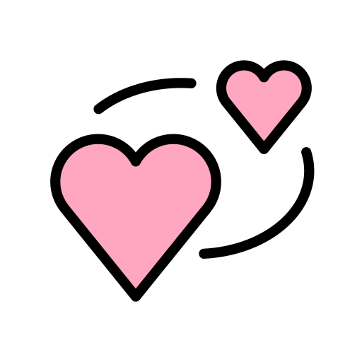 Openmoji revolving hearts emoji image