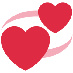 Twitter revolving hearts emoji image