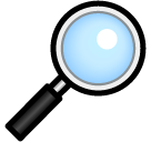 SoftBank right-pointing magnifying glass emoji image