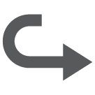 HTC rightwards arrow with hook emoji image