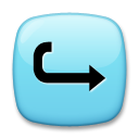 LG rightwards arrow with hook emoji image