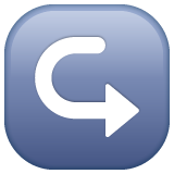 Whatsapp rightwards arrow with hook emoji image