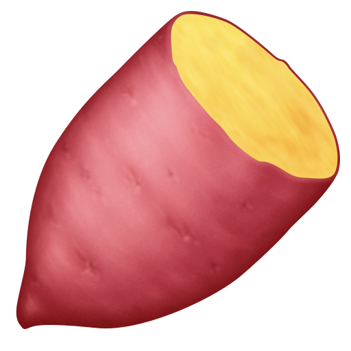 Facebook roasted sweet potato emoji image