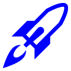 au by KDDI rocket emoji image