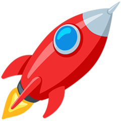 Facebook Messenger rocket emoji image