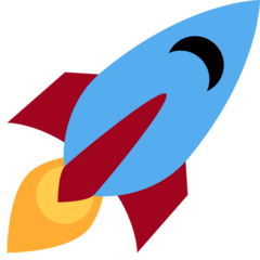 Twitter rocket emoji image