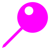Docomo round pushpin emoji image