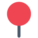 Toss round pushpin emoji image
