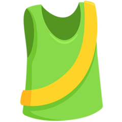Facebook Messenger running shirt with sash emoji image