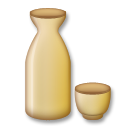LG sake bottle and cup emoji image