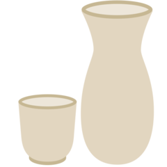 Mozilla sake bottle and cup emoji image