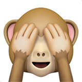 IOS/Apple see-no-evil monkey emoji image