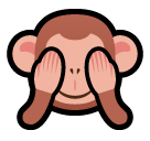 SoftBank see-no-evil monkey emoji image
