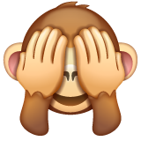 Whatsapp see-no-evil monkey emoji image