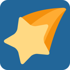 Twitter shooting star emoji image