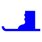 au by KDDI ski and ski boot emoji image