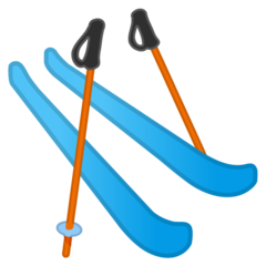 Google ski and ski boot emoji image