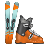 Whatsapp ski and ski boot emoji image