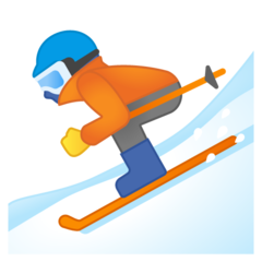 Google skier emoji image