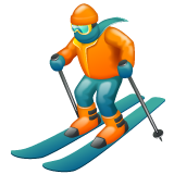 Whatsapp skier emoji image