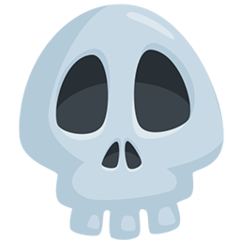 Facebook Messenger skull emoji image