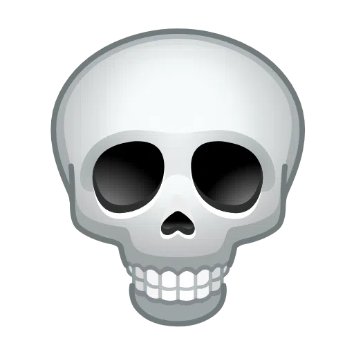 Telegram skull emoji image