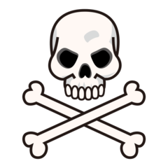 Emojidex skull and crossbones emoji image
