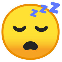 Google sleeping face emoji image